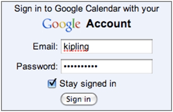 Google Calendar Login